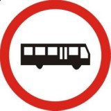 B-3a Zakaz wjazdu autobusów. Oznacza zakaz ruchu autobusów